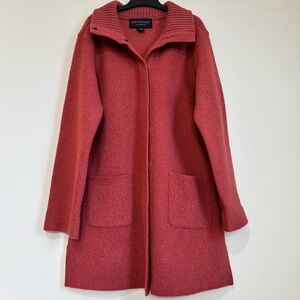 Vintage Centigrade Outerwear Orange Red Wool Button down relaxed fit warm coat M